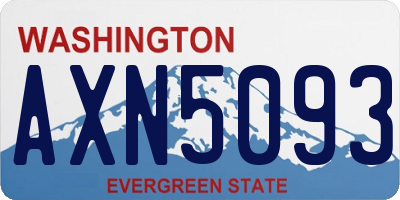 WA license plate AXN5093