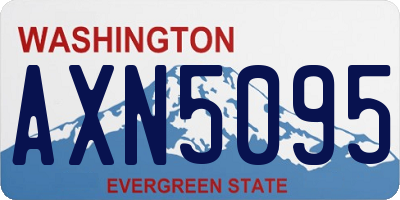 WA license plate AXN5095