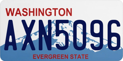 WA license plate AXN5096
