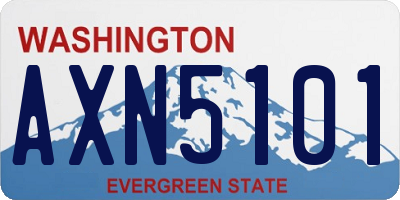 WA license plate AXN5101