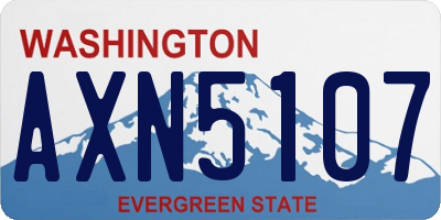 WA license plate AXN5107