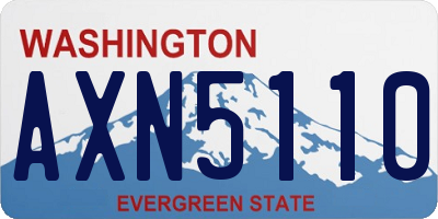 WA license plate AXN5110