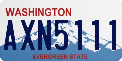 WA license plate AXN5111