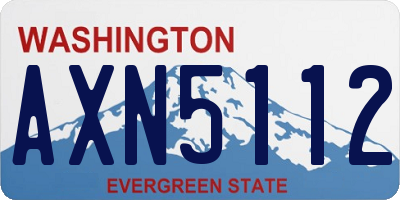 WA license plate AXN5112