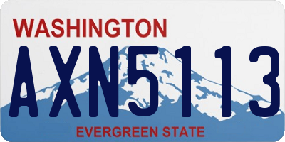 WA license plate AXN5113