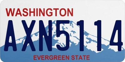 WA license plate AXN5114