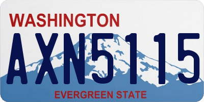 WA license plate AXN5115