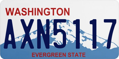 WA license plate AXN5117