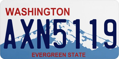 WA license plate AXN5119