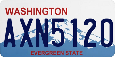 WA license plate AXN5120