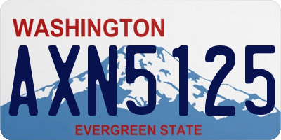 WA license plate AXN5125