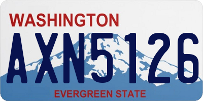 WA license plate AXN5126