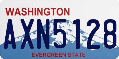 WA license plate AXN5128