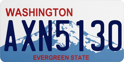 WA license plate AXN5130