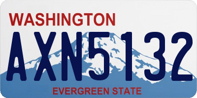 WA license plate AXN5132