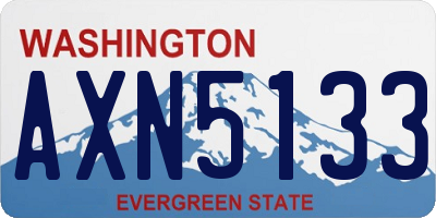 WA license plate AXN5133
