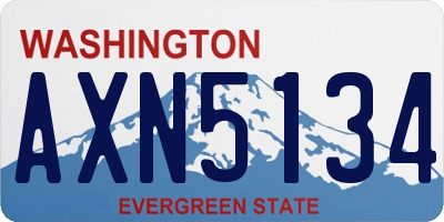 WA license plate AXN5134