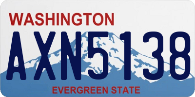WA license plate AXN5138