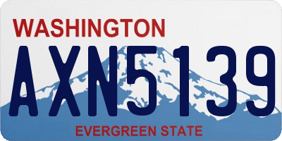 WA license plate AXN5139
