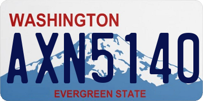 WA license plate AXN5140