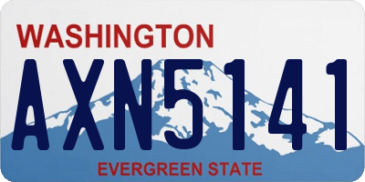WA license plate AXN5141