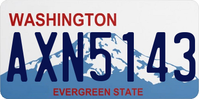 WA license plate AXN5143