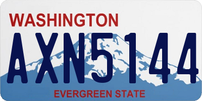 WA license plate AXN5144