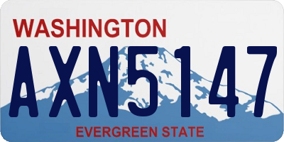 WA license plate AXN5147