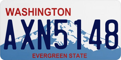 WA license plate AXN5148