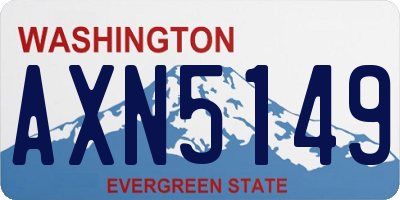WA license plate AXN5149