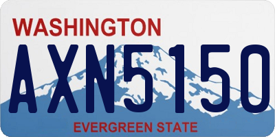 WA license plate AXN5150
