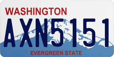 WA license plate AXN5151