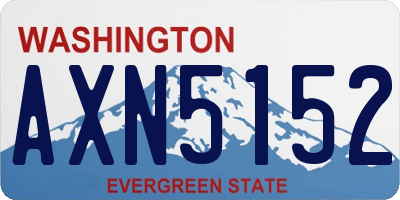 WA license plate AXN5152