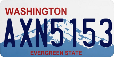 WA license plate AXN5153