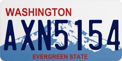 WA license plate AXN5154
