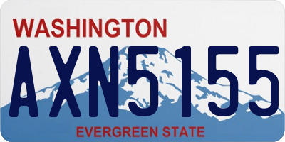 WA license plate AXN5155