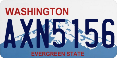 WA license plate AXN5156