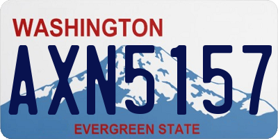 WA license plate AXN5157