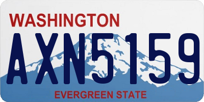 WA license plate AXN5159