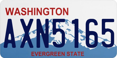WA license plate AXN5165