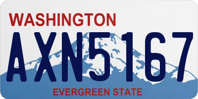 WA license plate AXN5167