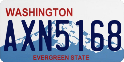 WA license plate AXN5168