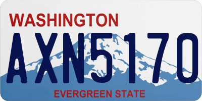 WA license plate AXN5170