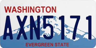 WA license plate AXN5171