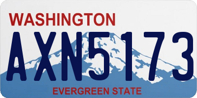 WA license plate AXN5173