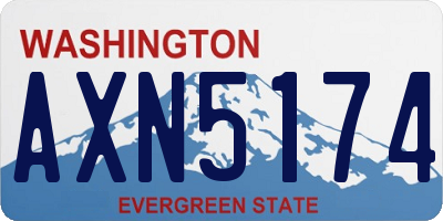 WA license plate AXN5174