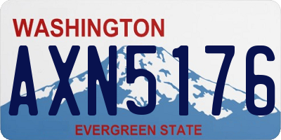 WA license plate AXN5176