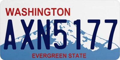 WA license plate AXN5177