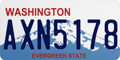 WA license plate AXN5178