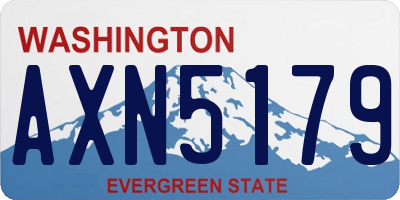 WA license plate AXN5179